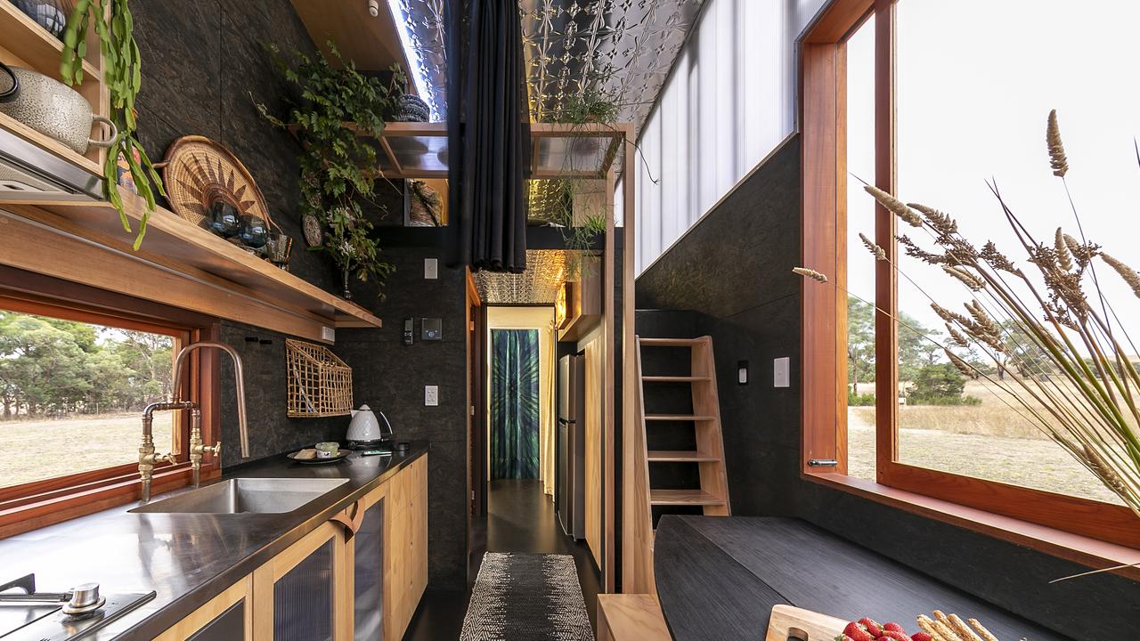 The inside of a tiny home by Ben Wrigley and Cotter Reid Architects.