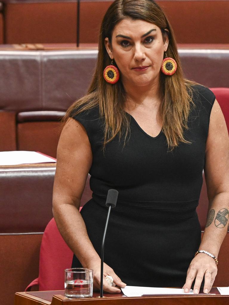 Independent Senator Lidia Thorpe told the Senate that senator Van had sexually assaulted her at Parliament House in Canberra. Picture: NCA NewsWire / Martin Ollman