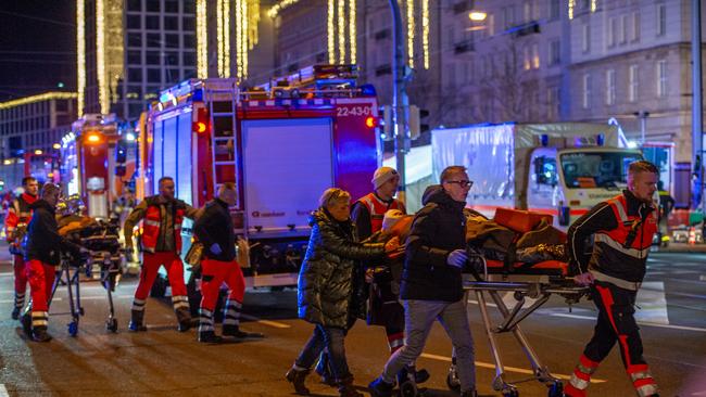 Ambulance crewson the scene of the terror attack on of the Magdeburg Christmas market terror attack on December 20. Picture: Craig Stennett/Getty Images