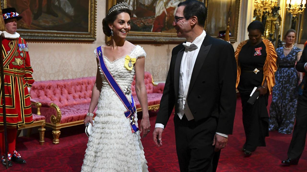 The Duchess of Cambridge looked every bit the royal. Picture: Victoria Jones/Pool Photo via AP