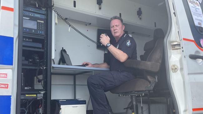 Cairns City Police Beat Officer in Charge Senior Sergeant Gary Hunter in the Mobile Police Beat, which he said is a modern, agile policing solution which can tackle youth crime by swiftly being deployed wherever the community needs it. Picture: Alison Paterson