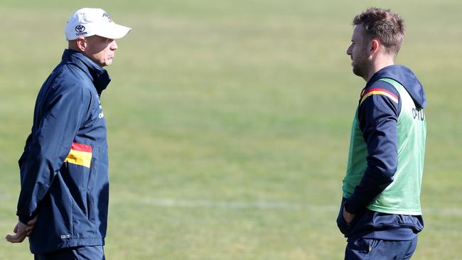 Nicks and Brodie Smith speak ahead of the midfielder’s return from a knee injury. Picture: Sarah Reed