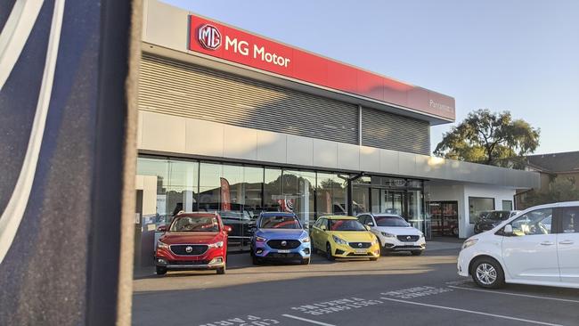 The MG Motor dealership in Granville. Picture: Google Images