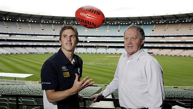 Marc Murphy with his father, Fitzroy legend John Murphy.