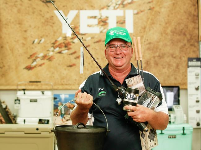 Camping World owner Kevin Thomas welcomes the easing of restrictions on camping, fishing and swimming from this weekend. Picture: Glenn Campbell