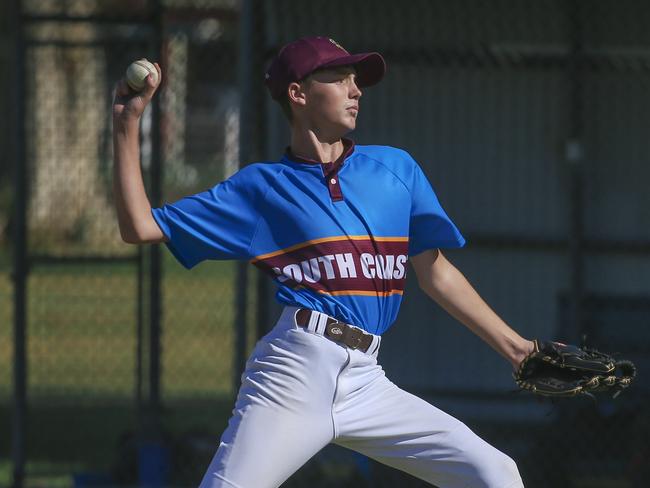 South Coast V Peninsula at the 12-14 years QLD School Sport 12-14 years Baseball Championships at Benowa. Picture: Glenn Campbell
