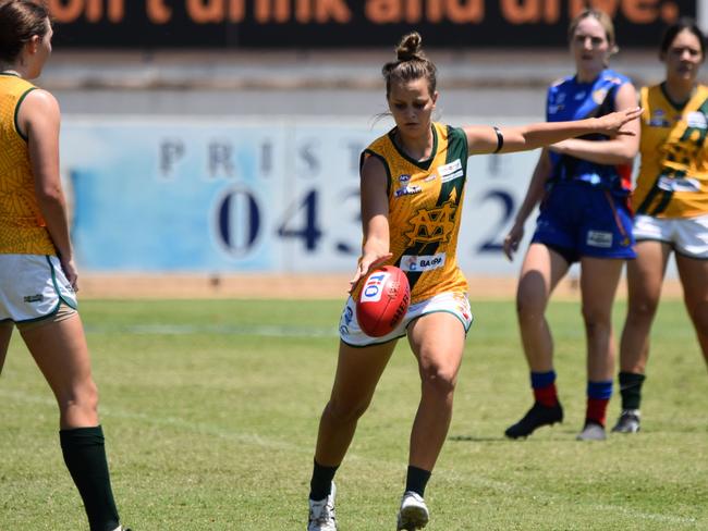 St Mary’s and Adelaide Crows star, Danielle Ponter. Picture: Tymunna Clements AFLNT/Media