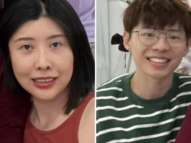 Zhuojan 'Sally' Li (left) has been identified as the body found in Botany last week as police hold grave concerns for her husband, Jai-Bao 'Rex' Chen (pictured right). (NSW Police Force)