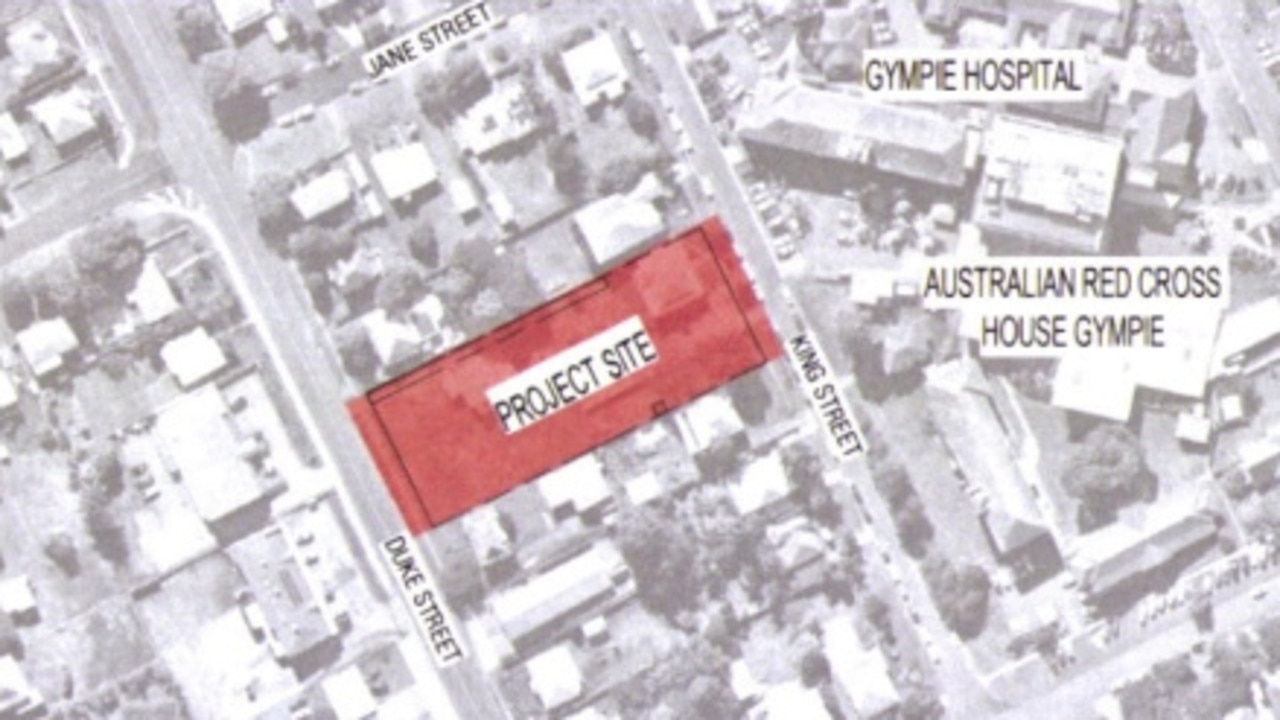 The proposed site for the aged care home was on four blocks of land between King and Duke Streets, next to the Gympie Hospital. The land was put up for sale to expressions of interest in August 2021 but drew no interest, and the block (and development approval) are now off the market.