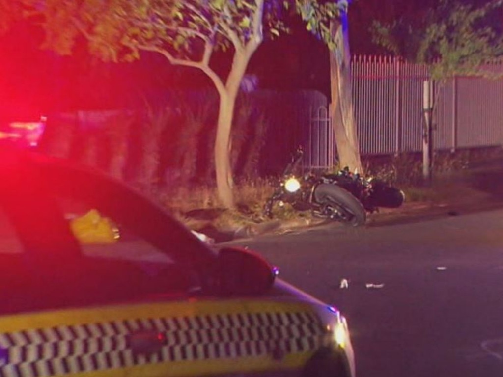 Mr Templer’s pillion passenger is still clinging to life after the horror motorbike crash. Picture: 9 News