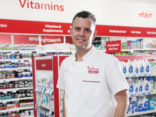 Professor Trent Twomey claims chemists would go bankrupt over the federal government's plans for cheaper scripts. Picture: Stewart McLean