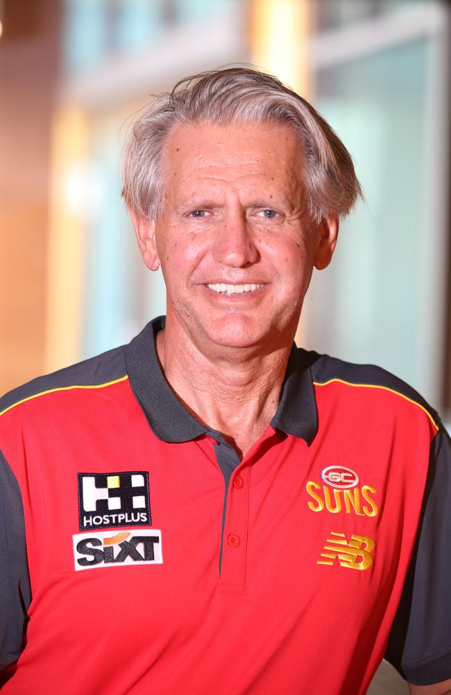 New Suns chairman Bob East has said part of his vision is for the club to defeat the Brisbane Lions. Picture Glenn Hampson