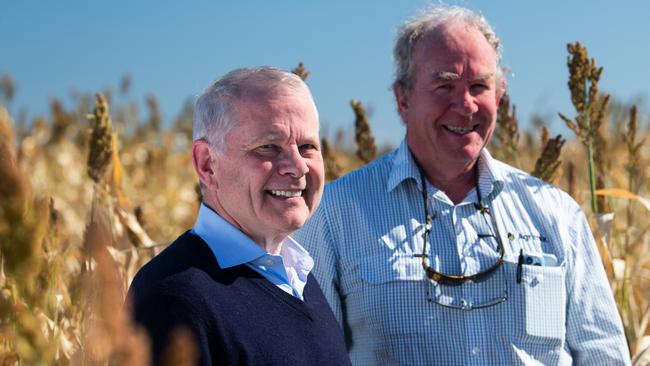 NAB chairman Phil Chronican visits Agrimix, one of his bank's customers.