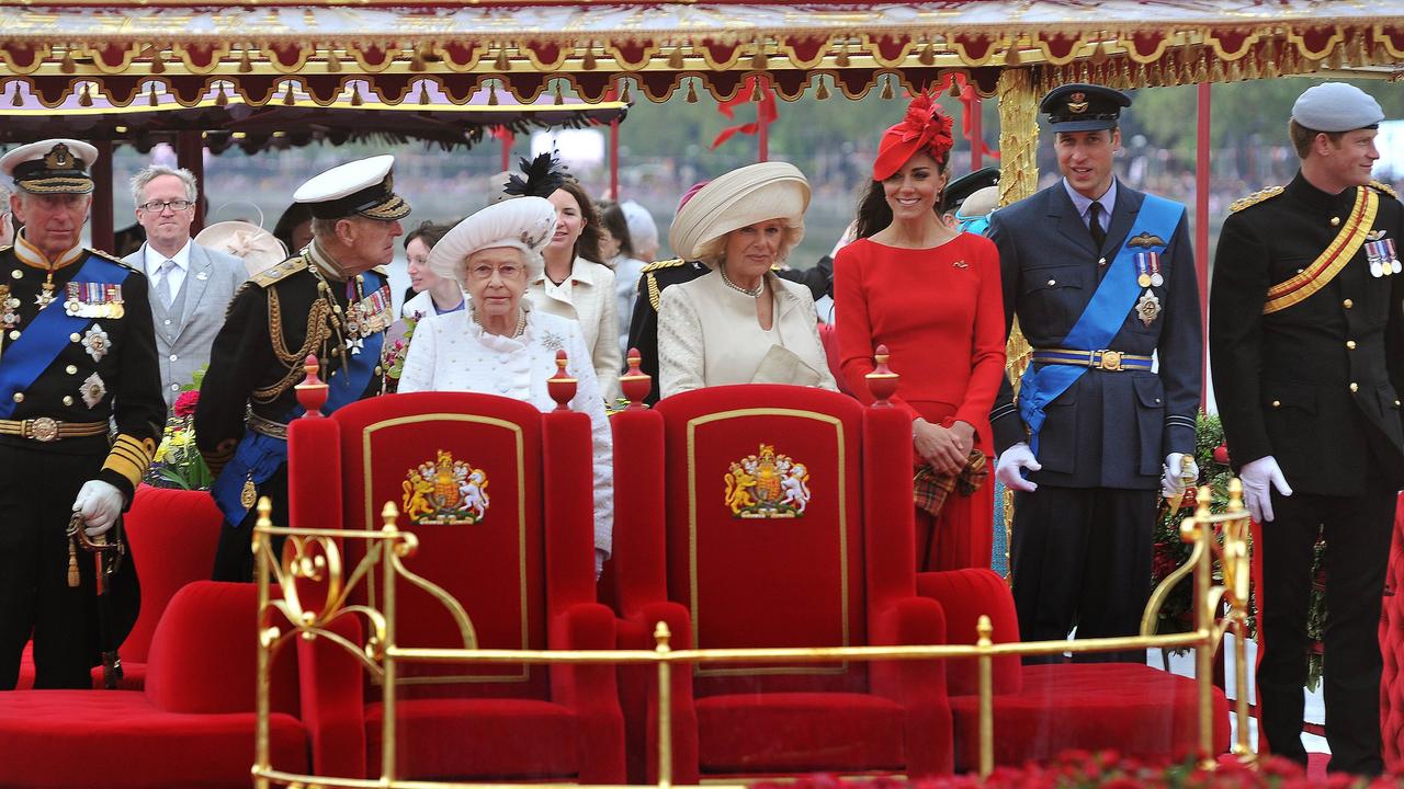 Next year’s Platinum Jubilee celebration will look very different to the Diamond Jubilee Pageant on the River Thames in 2012. Picture: John Stillwell/AFP