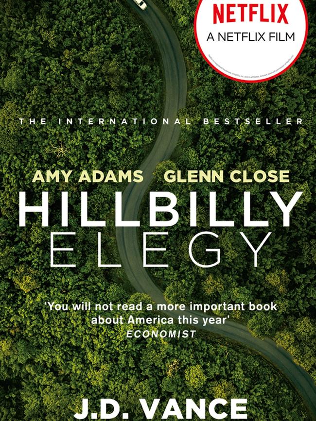 Book cover of Hillbilly Elegy by JD Vance.