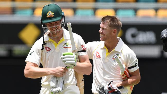 Could David Warner (R) and Cameron Bancroft be reunited at the top of the order? Picture: AAP