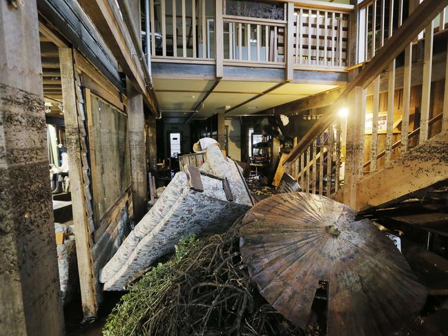 Flood damage at Brookfield Shed cafe and function centre.