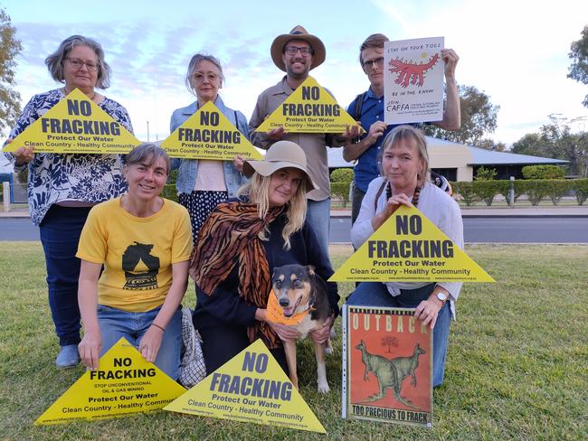 Supporters of the Central Australian Frack Free Alliance