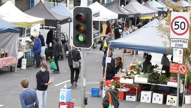 Hobart’s Farmgate Market on Sunday. Picture: CHRIS KIDD