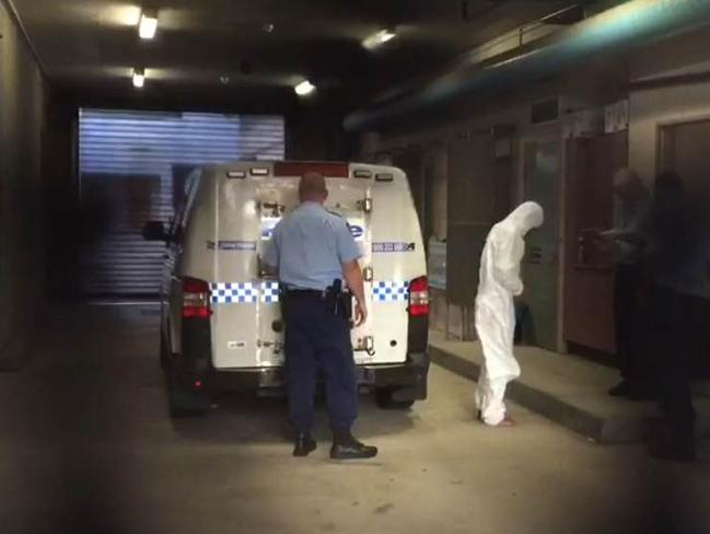 Debeyer was dressed in a white forensic jumpsuit. Picture: Supplied