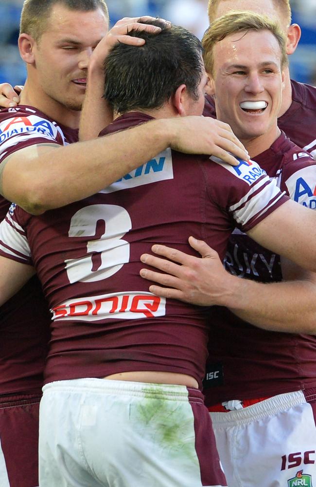 Daly Cherry-Evans had plenty to celebrate after a big performance against the Titans. Pic: Bradley Kanaris/Getty Images