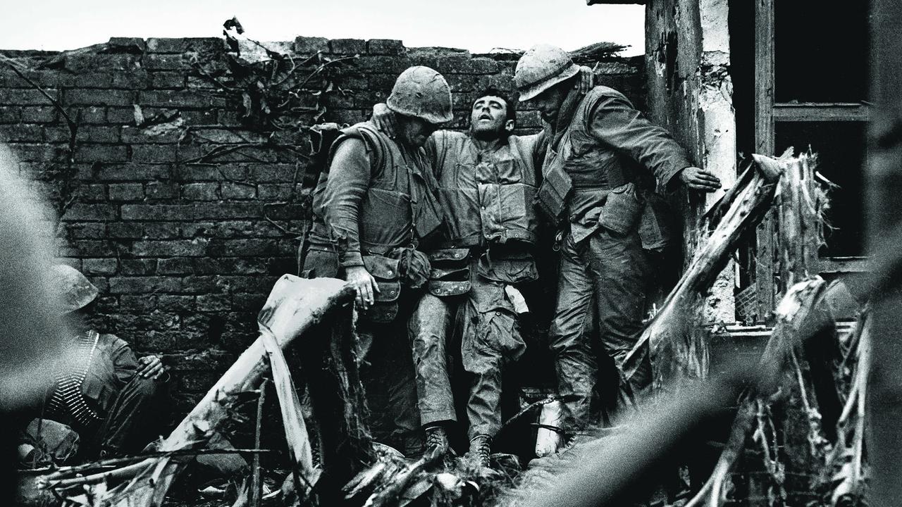 Shell-shocked soldier awaiting transportation away from the frontline, Hue, McCullin, Don
