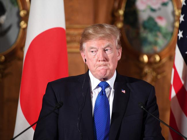 US President Donald Trump addresses the Texas massacre while in Japan. Picture: AFP/Jim Watson