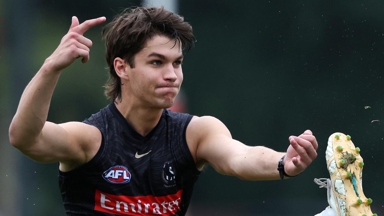 Uncapped Magpie Charlie West has ‘sticky hands’, according to coach Craig McRae. Picture: Mark Stewart