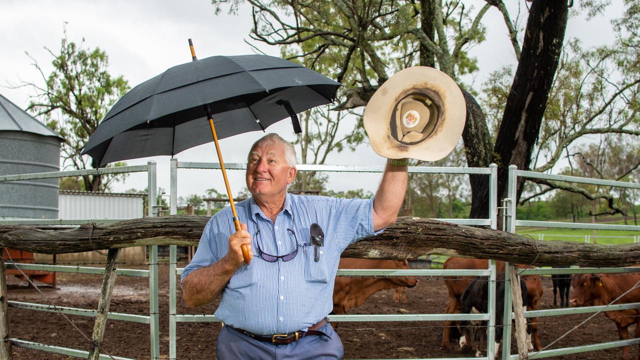 Gatton grazier Bill Hallas at his feedlot, which has helped him both mentally and financially get through the worst drought he has ever seen. PHOTO: Ali Kuchel