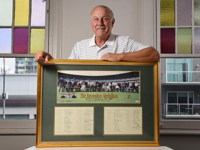 16/1/20 - Crows premiership coach Malcolm Blight is donating signed memorabilia to bushfire auction. Picture: Naomi Jellicoe