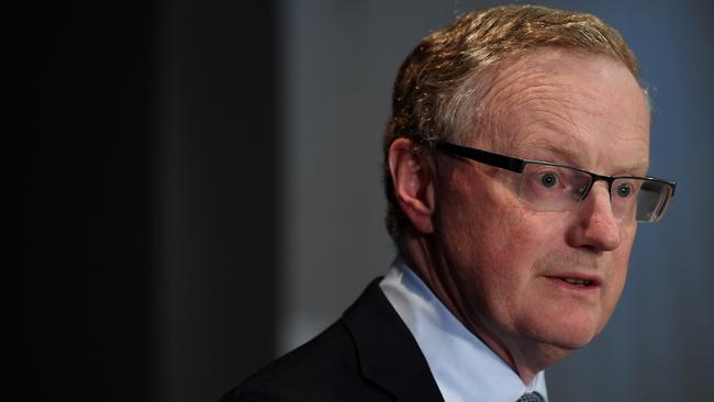 Reserve Bank of Australia Governor Philip Lowe announced the decision this afternoon. Picture: Joel Carrett/AAP