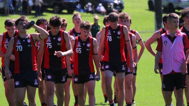 QAFL Colts action between Redland Victoria Point and Maroochydore. Saturday April 6, 2024.