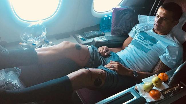 Tim Cahill’s plane set-up on his way to Honduras. Source Instagram @tim_cahill