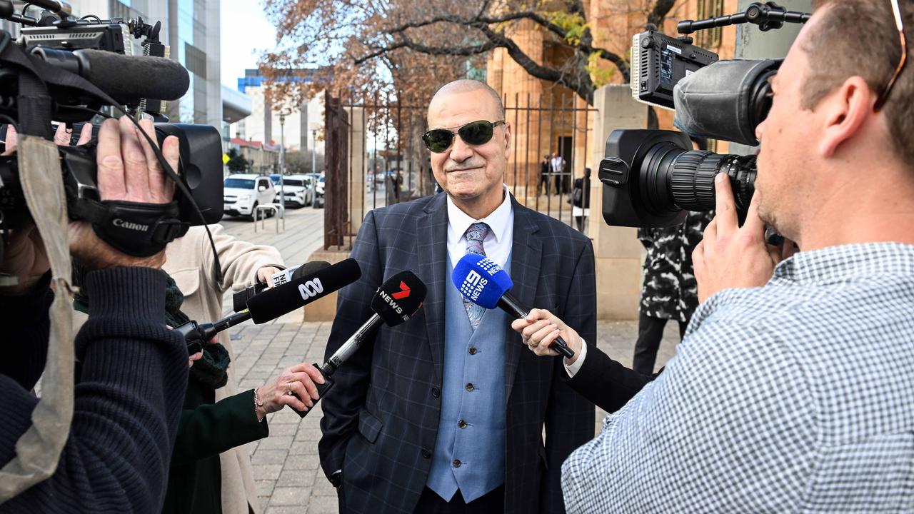 Solomon Farah leaves the Adelaide Magistrates Court where he is facing charges of indecent assault. Picture: NewsWire/Brenton Edwards