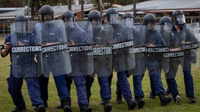 Riot training in action. Picture: Julian Andrews