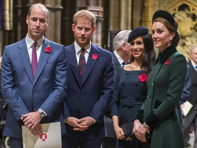 Kate Middleton is considered the “peacemaker” between Prince William and Prince Harry. Picture: Getty Images