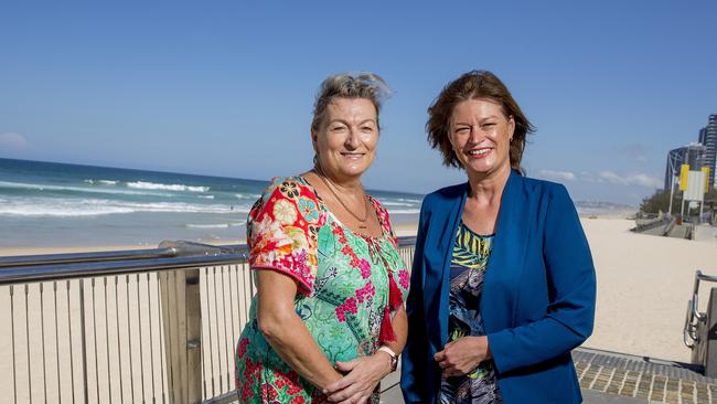 Gold Coasters Marion Andersson and Melanie Funk, set up and run the Eczema Support Australia, and were instrumental in getting a ‘life-changing’ drug onto the Federal Government’s PBS for severe sufferers of the condition. Picture: Jerad Williams