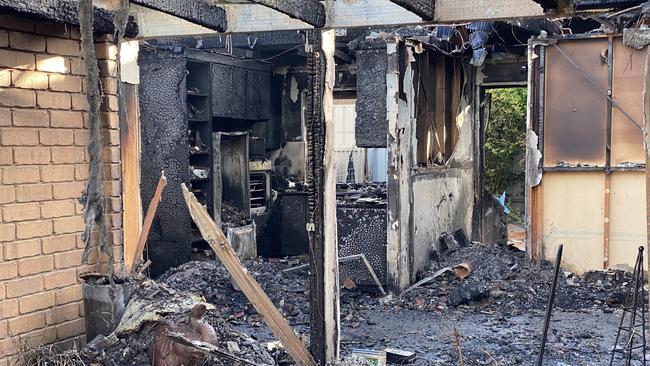 Damage caused by the deadly fire on Fosters Rd, Hillcrest. Picture: Roy VanDerVegt