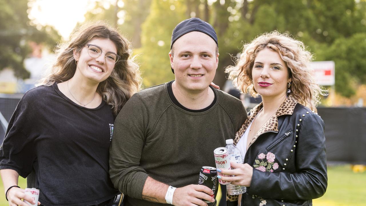 At The Backyard Series are (from left) Roberta Pagani, Simone Formasini and Nicole Semenzato in Queens Park, Saturday, November 6, 2021. Picture: Kevin Farmer