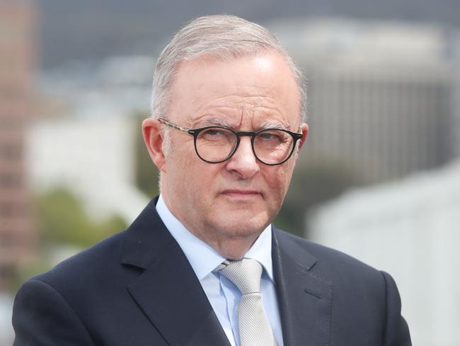 Prime Minister Anthony Albanese.  Prime Minister Anthony Albanese in Hobart in relation to $188 million funding for Macquarie Wharf.  Picture: Nikki Davis-Jones