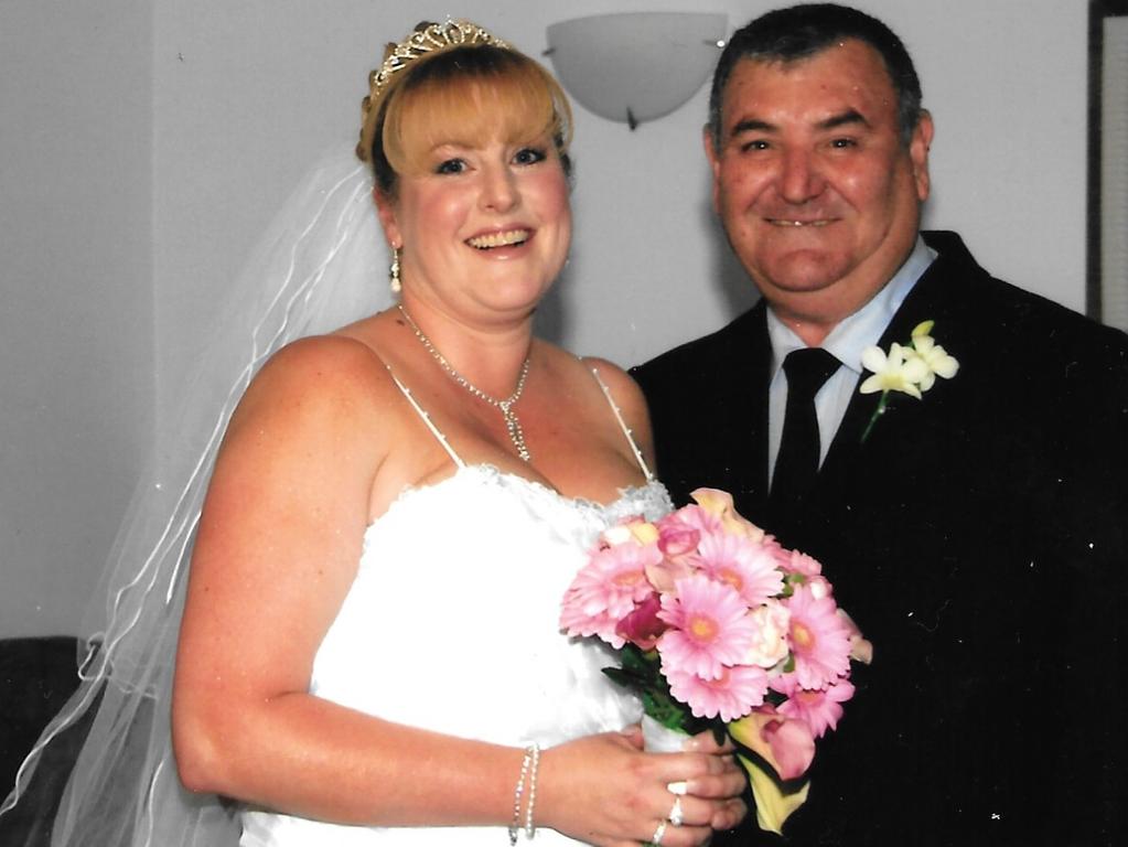 John Griffiths with daughter Kylie on her wedding day in 2009.