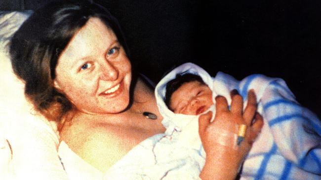 Victim Debbie Fream, holding her son Jake.