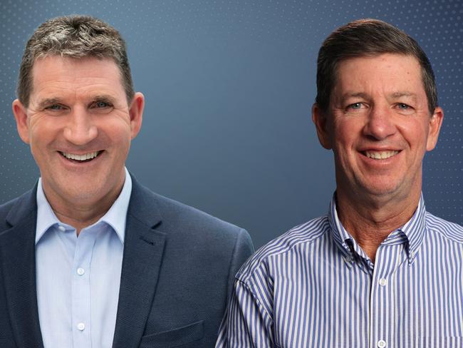 Composite image of ARN Media chief executive officer Ciaran Davis and Southern Cross Media Group managing director and chief executive officer John Kelly.  Photo: Supplied