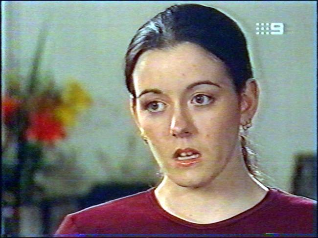 Natasha Ryan during her interview on TV program 60 Minutes in 2003. Picture: Supplied