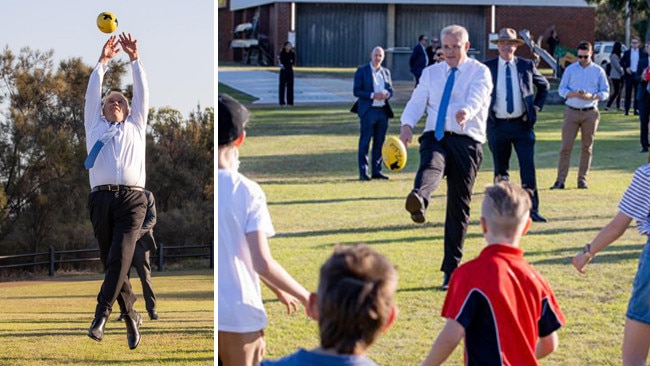 Sport nut ScoMo shows the twerps how it’s done.