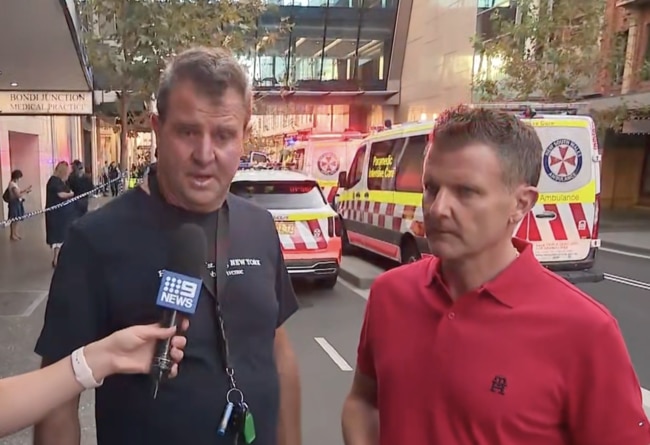 A man tells reporters he helped the 9-month-old baby who is now in hospital following the attack.