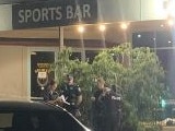 Police at the Sundowner Hotel Motel at Caboolture where a man died after an alleged 'one-punch' attack on Wednesday night. Picture: Danielle O'Neal