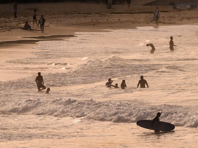 SYDNEY, AUSTRALIA - NewsWire Photos April 19, 2021: People enjoying Bondi Beach, Sydney. Picture: NCA NewsWire / James Gourley