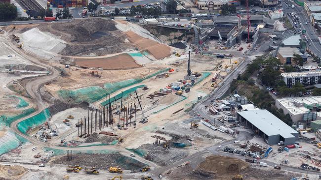 Work at the St Peters Interchange.