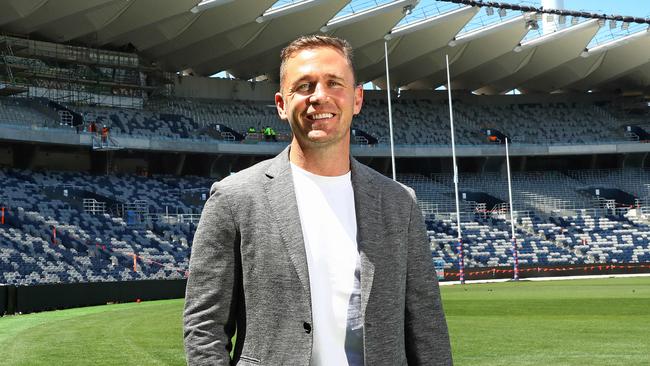 Joel Selwood has been appointed to a role in the AFL football operations department alongside retired AFLW great Erin Phillips. Picture: Alison Wynd